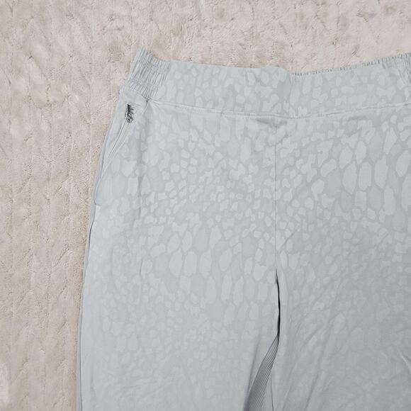 Athleta Brooklyn Jogger Pants Womens 10 Gray Textured Lined Athletic Running - Picture 2 of 7